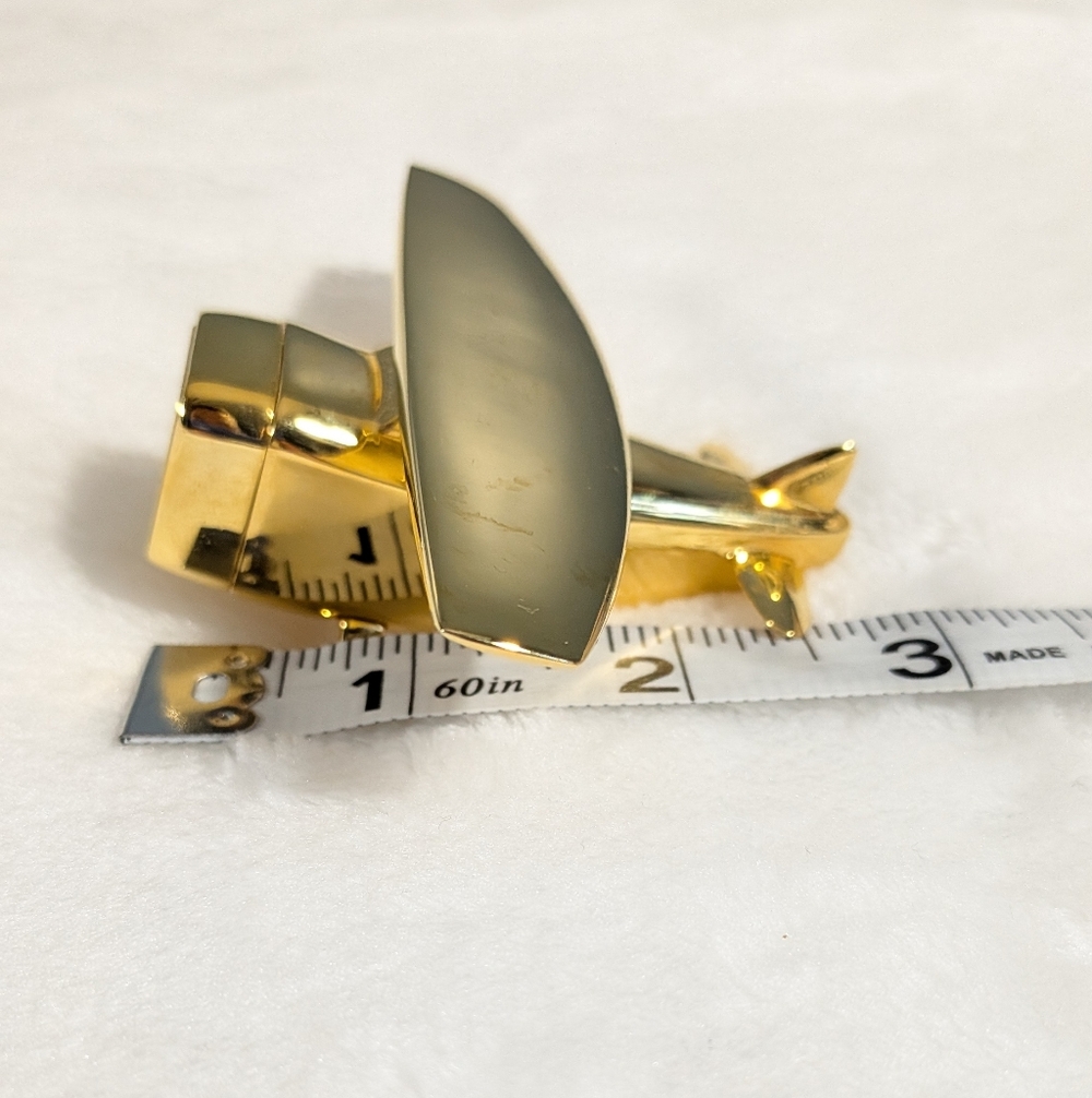 Timex Gold Plane Mini Clock Decor (Untested) - Picture 11 of 12